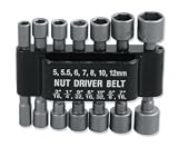 Pro-Grade 14-Piece Power Nut Driver Set - SAE and Metric Drivers - LIFETIME GUARANTEE!