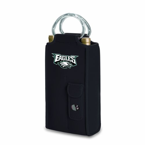 NFL Philadelphia Eagles Metro Brunello Insulated Neoprene Two-Bottle Wine Tote with Corkscrew