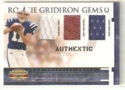 2007 Donruss Gridiron Gear Rookie Jerseys Combos #208 Anthony Gonzalez - Indianapolis Colts (RC-Rookie Card - Piece of AuthenticJersey- FB- Jersey - Serial #d to 50) (Football Cards)