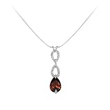 Studio 925 Julia Garnet Pear Drop CZ Sterling Silver Pendant