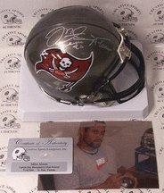 Mike Alstott Autographed Tampa Bay Buccaneers Mini Football Helmet with 