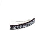 Caravan Dressy Shiny Bugle Bead In Assorted Colors On A Full Size Barrette