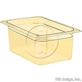 H-Pans Food Pan Half Size - 6'' Deep Amber