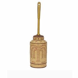 Blonder Home Accents Expressions Punch Tin Toilet Brush Holder