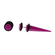 Acrylic Neon Purple Fake Taper - 16g Ear Wire - 8mm Fake Part - Sold as a Pair