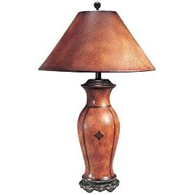 Maitland-Smith Antique Sienna Leather Table Lamp