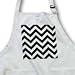 Lee Hiller Designs 60s Retro Print - Retro 60s Black and White Wavy Angled Stripes - Aprons