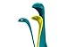Nessie Ladle Soup Ladle 2 Pack Loch Ness Monster BPA Free Disher Safe 100% Stands Upright Cookware Tableware Kitchen Utensil Dipper Green and Blue