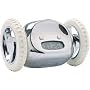 Clocky Alarm Clock on Wheels in Chrome