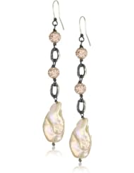 Deanna Hamro Atelier "Siren" Mini Pave Balls and Golden Pistachio Pearl Earrings