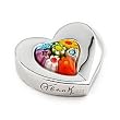 Millefiori Multi-Color Curved Heart Pendant