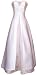 Apparel : Beaded Strapless White Satin Dress Wedding Gown