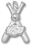 Oklahoma State Cowboys Solid Sterling Silver ''oSu'' Bats Pendant