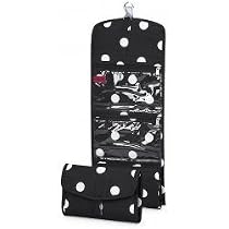 Hanging Accessories Bag - Polka Dot (Black & White Polka Dot) (23.5"H x 10"W)