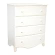 Emily Four Drawer Dresser in White Finish By Da Vinci Baby Furniture