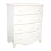 Emily Four Drawer Dresser in White Finish By Da Vinci Baby Furniture