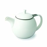 FORLIFE Curve 24-Ounce Teapot with Infuser, White
