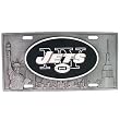 New York Jets Zinc License Plate - NFL Football Fan Shop Sports Team Merchandise