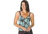 Caribbean Joe Falling Fern Double Strap Tankini