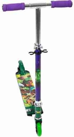 Pulse Performance Products Teenage Mutant Ninja Turtles 2-Wheel Folding Kick Scooter - Fun outdoor activity for children - Product in Inches (L x W x H): 25.2 x 13.0 x 29.3