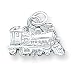 Sterling Silver Train Engine Charm with 20 inch Sterling Silver Chain