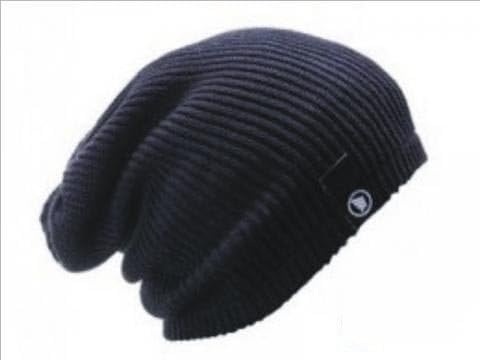 Kniting Hurricane Hat Black And Grey Skull Caps Suitable For Any Weather, Winter Cold (Black)