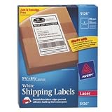 Avery Shipping Labels with TrueBlock Technology, Inkjet Printers, 5.5 x 8.5 Inches, White, Pack of 50 (8126)