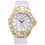 Seksy Intense White MOP Dial Gold Case Leather Strap Ladies Watch 4432 Sponsor’s of This is Michael Buble + Free Pendant Gift Reviews
