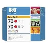 HP 70 Red 130 Ml Crtg Twin Pack Use In Desingjet Printers