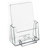 Azar 252922 Counter Trifold Brochure Holder with Business Card Pocket, 10 Pack