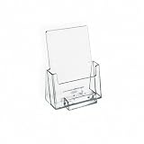 Azar 252922 Counter Trifold Brochure Holder with Business Card Pocket, 10 Count
