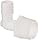 Thogus Polypropylene Tube Fitting, 90 Degree Elbow, White, NPT Male x Barbed