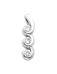 Platinum Diamond Three-Stone Pendant - 0.30 Ct. -- LIFETIME WARRANTY