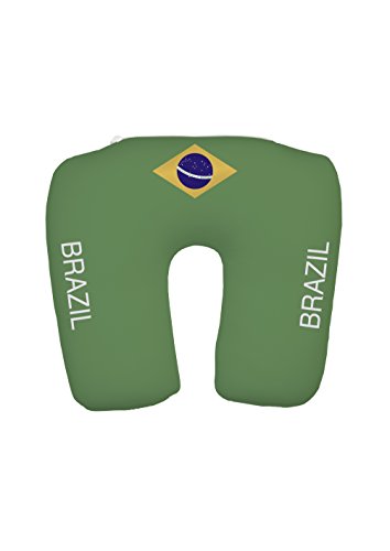 Travelstar TS-F-1003 2-in-1 Trikot-Nackenkissen Brasilien, Football-Shirt Neck Pillow Brazil