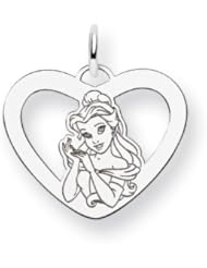 Sterling Silver Disney Belle Heart Charm