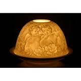 Whispering Angels - Porcelain T-Light Holder