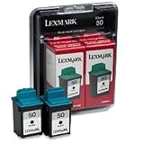 Genuine NEW Lexmark 16G0093 #50 Standard Yield Black Ink Cartridge 2 Pack of 17G0050