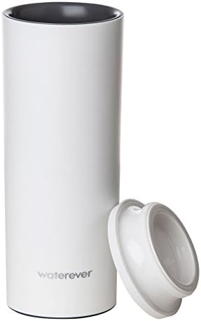 Smart Water Bottle, iPinto Digital Automatic Reminding Drink Water Cup [12 Ounce][BPA Free][LED Temperature Display][Intelligent Drink Plan][Automatic Record][New Design for Health Assistance] White