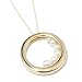 14K Gold 18 Graduated Cultured Pearl Artform Circle Dangle Necklace