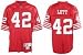 Ronnie Lott 1990 San Francisco 49ers Gridiron Classics Premier Throwback Reebok Red Football Jersey
