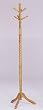 2" Dia Oak Finish Coat Rack