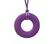 Stimtastic Chewable Silicone Donut Necklace Nontoxic BPA and Phthalate Free, Lilac