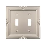 AmerTac 87TTN Bedford Cast Metal Double Toggle Wallplate, Satin Nickel by AmerTac