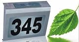 Eigenschaften   / Edelstahl SOLAR HAUSNUMMER mit 2 LED Beleuchtung
