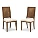 Jamaican Bay Upholstered Dining Chair - Set of 2 by Home Styles (Soft Mahogany) (37.5
