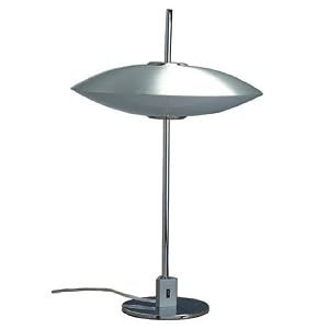Unique UFO Saucer Style Chrome Finish Table Lamp by Century