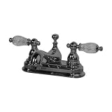 American Bath Factory F2-1211-CH-F9-9300-KL-CH F2-1211 Centerset Faucet, Krystal Lever Handle, Chrom