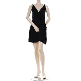 TO THE MAX BCBG BLACK JERSEY TWIST WRAP DRESS NEW SIZE M