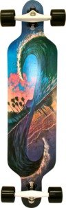 Dregs Drop-Thru Paradox Wave Complete Downhill Longboard Skateboard - 9.5" x 42.5"