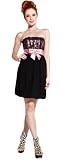 Strapless Lace and Satin Cocktail Prom Little Black Dress